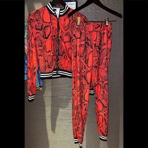 ThusFar Unisex Hawaii Floral 2 Piece Tracksuit